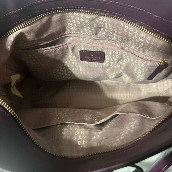 Kate Spade shoulder bag. Plum colored. Gently used. - Picture 4 of 6